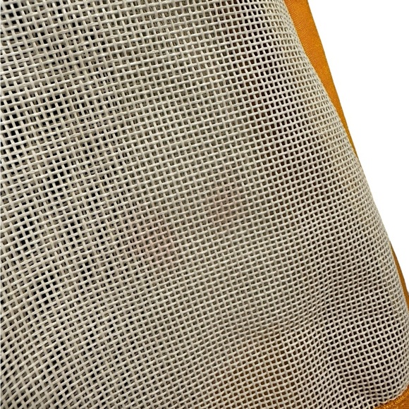 Estee Lauder Goldenrod Yellow Vintage Canvas Mesh Tote Bag - Picture 5 of 7